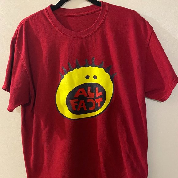 ALL FACT T SHIRT DESIGNED BY ARTIST TO QUESTION ALL THE FACTS LARGE - Picture 1 of 4